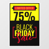 Zakelijke evenementenwinkel korting Black Friday Raamsticker (Vel)