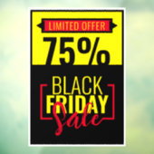 Zakelijke evenementwinkel korting Black Friday  Raamsticker (Vel 3)