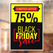 Zakelijke evenementwinkel korting Black Friday  Raamsticker (Vel 2)