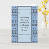 Zakelijke excuses voor de fout in orde kaart (Gele Bloem)