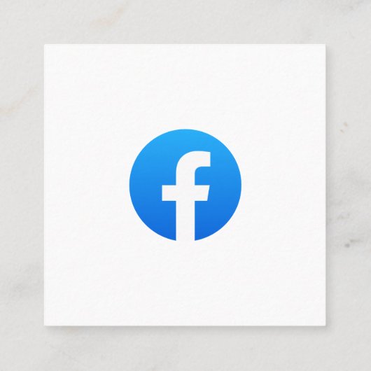 Zakelijke Facebook Minimale Witte / Sociale media Vierkante Visitekaartje (Achterkant)