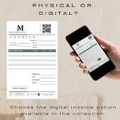 Zakelijke factuur Ontvangstbewijs Monogram QR-code