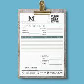 Zakelijke factuur Ontvangstbewijs Monogram QR-code