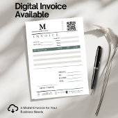 Zakelijke factuur Ontvangstbewijs Monogram QR-code Kaart