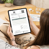 Zakelijke factuur Ontvangstbewijs Monogram QR-code Kaart