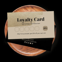 Zakelijke Faux Gold Brush Loyalty-Kaarten