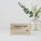 Zakelijke Faux Gold Brush Loyalty-Kaarten Klantenkaartje (Staand voorkant)