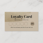 Zakelijke Faux Gold Brush Loyalty-Kaarten Klantenkaartje (Voorkant)