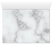 Zakelijke faux wit marmer Uw Logo Note Kaart (Binenzijde Horizontaal (Onderkant))