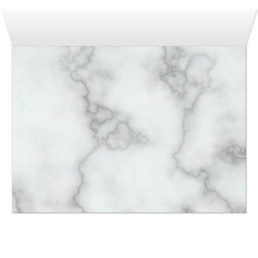 Zakelijke faux wit marmer Uw Logo Note Kaart (Binenzijde Horizontaal (Onderkant))