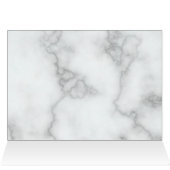 Zakelijke faux wit marmer Uw Logo Note Kaart (Binnen Horizontaal (Boven))