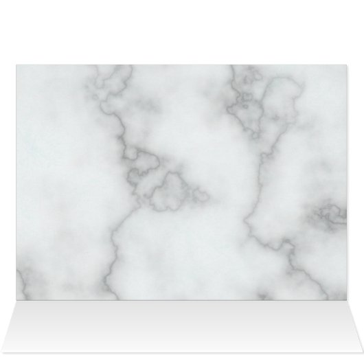 Zakelijke faux wit marmer Uw Logo Note Kaart (Binnen Horizontaal (Boven))