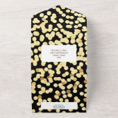 Zakelijke feestdag rode gouden edelherten all in one uitnodiging (Buitenkant)