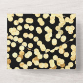 Zakelijke feestdag rode gouden edelherten all in one uitnodiging (Achterkant)