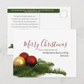 Zakelijke feestdagen voor onze klanten briefkaart (Voorkant / Achterkant)