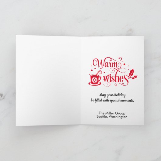 Zakelijke feestdagen - wensen voor klantenkaart (Binnen)