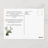 Zakelijke feestdagenberichten voor klanten briefkaart (Achterkant)