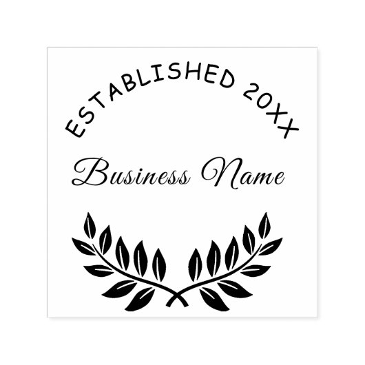 Zakelijke firmanaam klassieke laurel  zelfinktende stempel (Design)