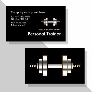 Zakelijke fitness personal trainer visitekaartjes