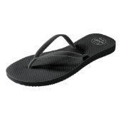 Zakelijke Flip Flops | Logo Zwarte Zwembad Schoene (Schuin)