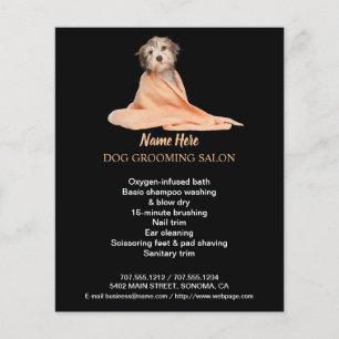 Zakelijke flyer voor hondenverzorging op maat