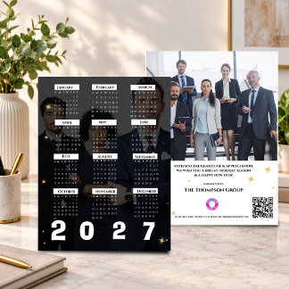 Zakelijke foto 2027 agenda bedrijf feestdagenkaart