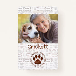 Zakelijke foto en naam met Brown Paw Badge