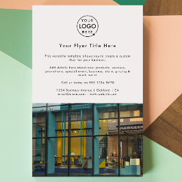 Zakelijke foto flyer | Witte marketing advertentie