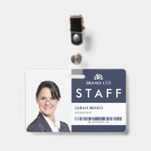 Zakelijke foto ID personeel Badge (Voorzijde met clip)