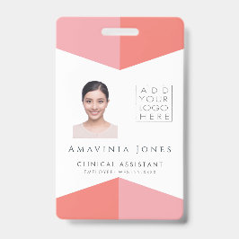 Zakelijke foto-identificatie voor vrouwen Kunststo Badge