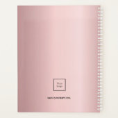 Zakelijke foto logo blush roze make-up artiest 202 planner (Achterkant)