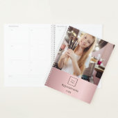 Zakelijke foto logo blush roze make-up artiest 202 planner (Display)