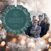 Zakelijke foto logo pine groen Vrolijk kerstfeest Ornament Kaart