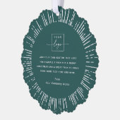 Zakelijke foto logo pine groen Vrolijk kerstfeest Ornament Kaart (Links)