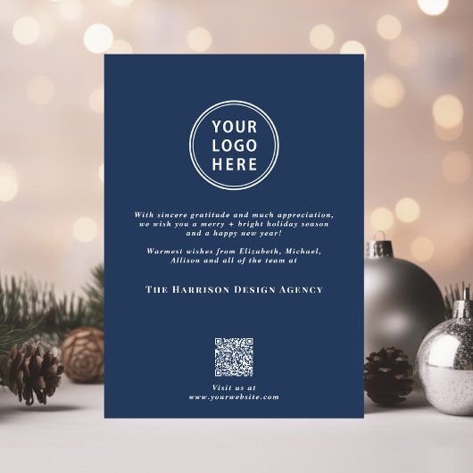 Zakelijke foto Logo QR Code Corporate Christmas Feestdagenkaart