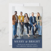 Zakelijke foto Logo QR Code Corporate Christmas Feestdagenkaart (Voorkant)