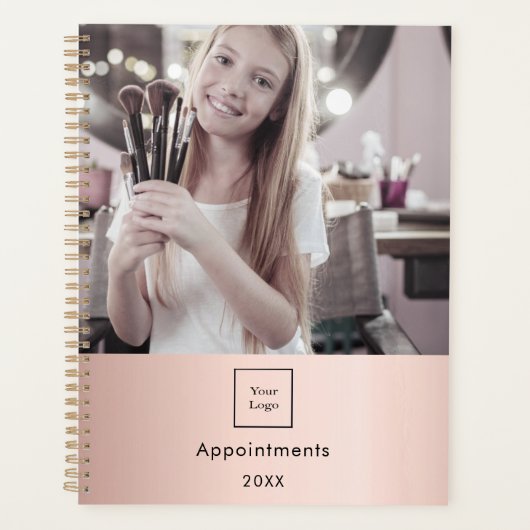 Zakelijke foto logo roos gouden make-up artist 202 planner (Voorkant)