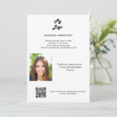 Zakelijke foto qr code beauty spa make-up haarkaar kaart (Staand voorkant)