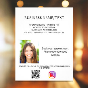 Zakelijke foto qr code instagram schoonheidsmake-u flyer