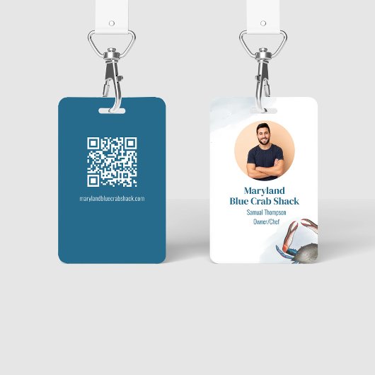 Zakelijke foto QR-code restaurant  Badge