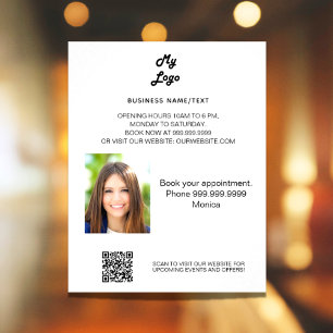 Zakelijke foto qr code schoonheidsspa makup hair flyer