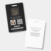 Zakelijke foto QR-code vaccinatie-ID Badge (Voor- en achterkant)
