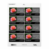 Zakelijke foto - Roze roos Etiket (Full Sheet)