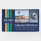 Zakelijke foto Stedelijke Moderne Verticale Strepe Spandoek (Horizontaal)