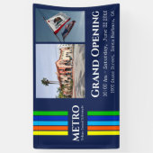 Zakelijke foto Stedelijke Moderne Verticale Strepe Spandoek (Verticaal)