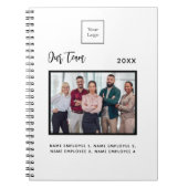 Zakelijke foto teamleden naam wit notitieboek (Voorkant)