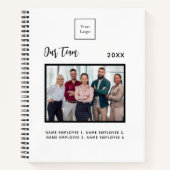 Zakelijke foto teamleden naam wit  notitieboek (Voorkant)
