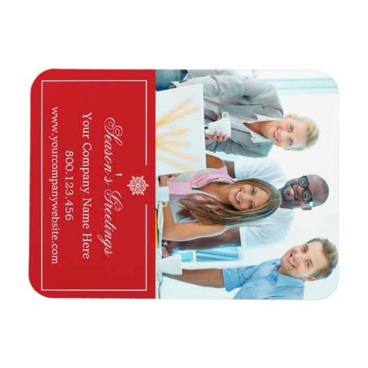 Zakelijke fotofeestdagen magneet (Horizontaal)