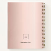 Zakelijke fotologo roze gouden visagist notitieboek (Achterkant)