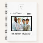 Zakelijke fototeam witte elegante  notitieboek (Voorkant)
